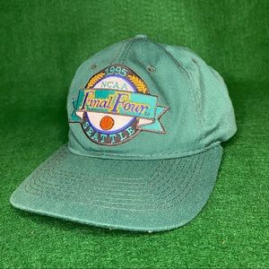 NCAA 1995 Final Four Seattle March Madness Green Snapback Hat One Size